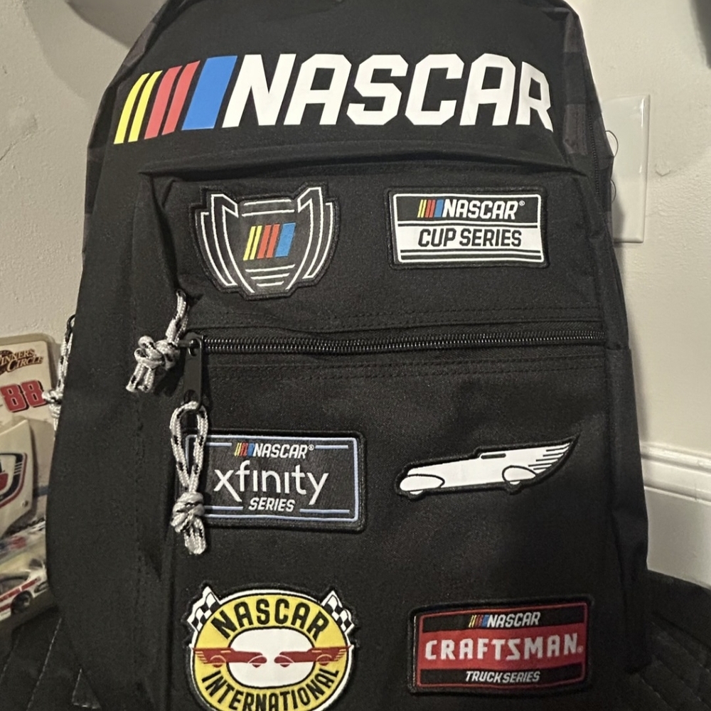 Nascar Backpack With Logo And Patches RARE! - Picture 3 of 15